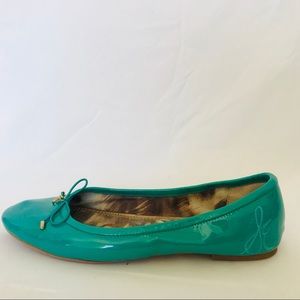 Sam Edelman turquoise patent leather ballet flat